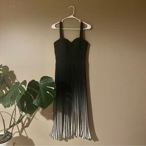 Corset Black and White Ombre Dress